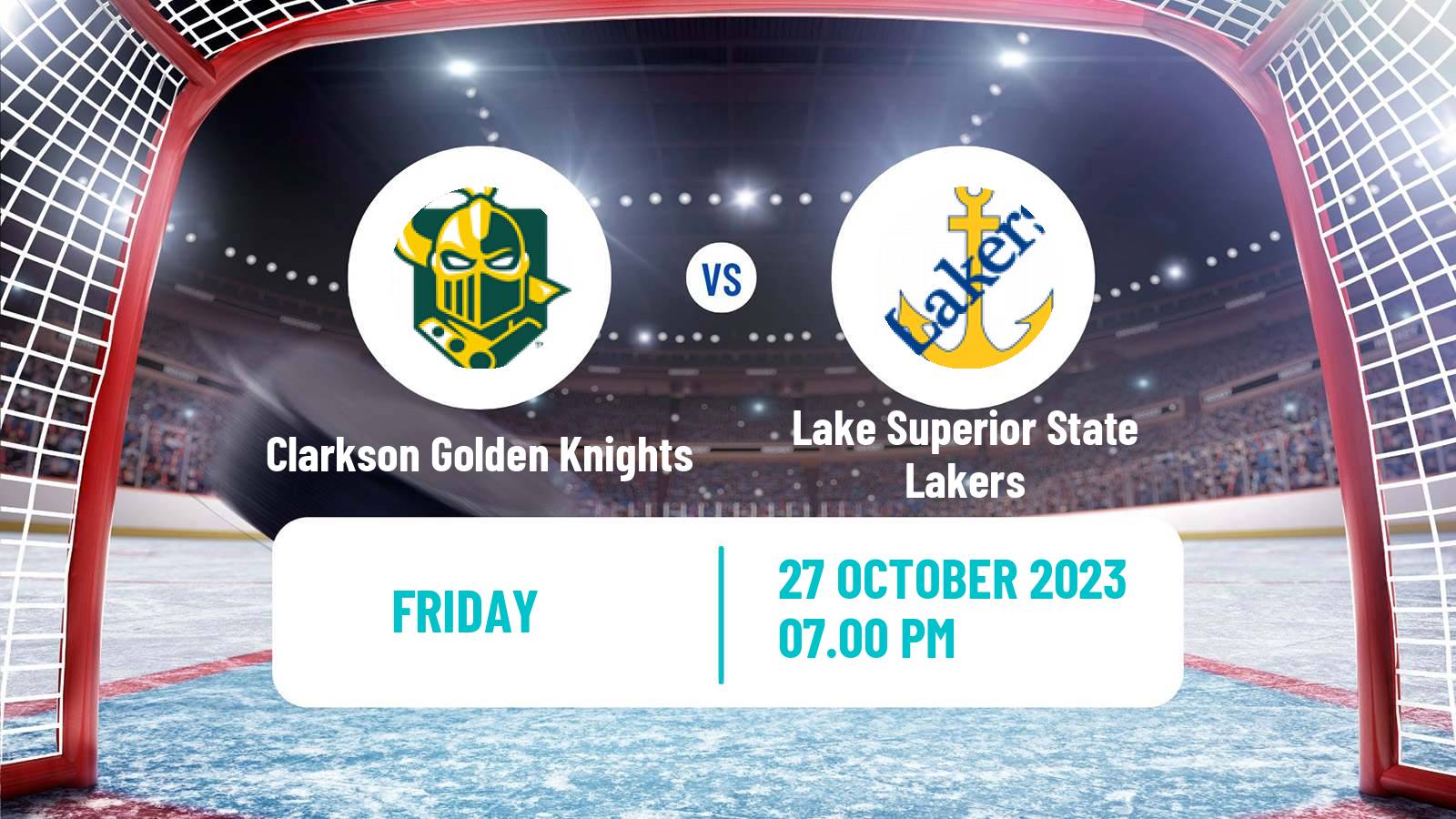 Hockey NCAA Hockey Clarkson Golden Knights - Lake Superior State Lakers