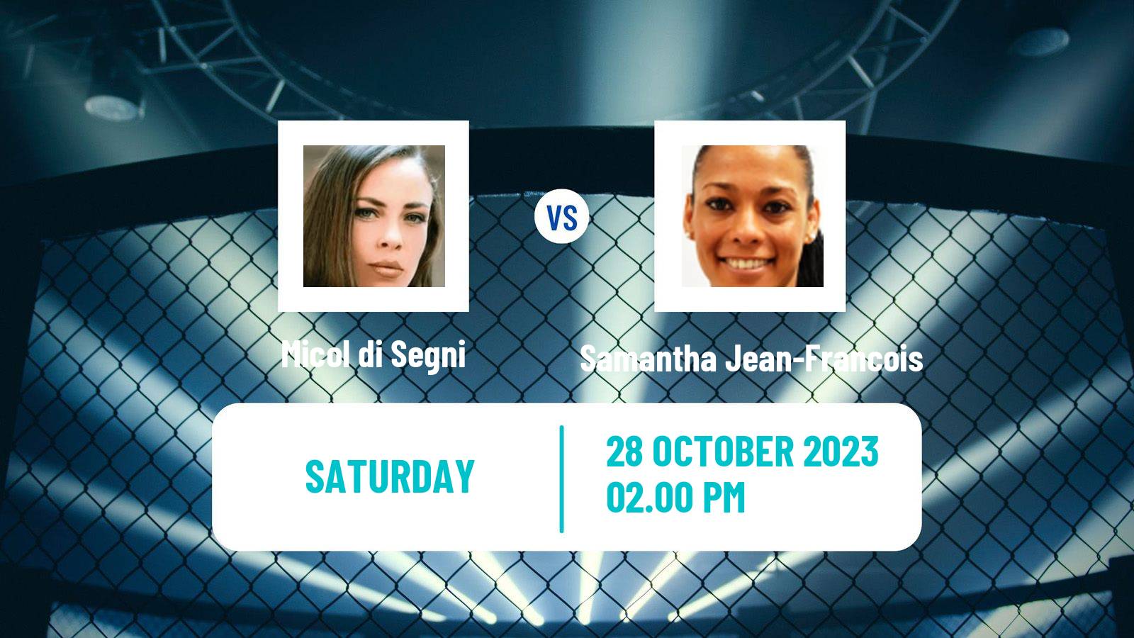 MMA Strawweight Cage Warriors Women Micol di Segni - Samantha Jean-Francois