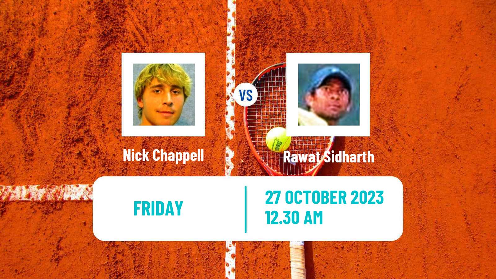 Tennis ITF M15 Davangere Men Nick Chappell - Rawat Sidharth