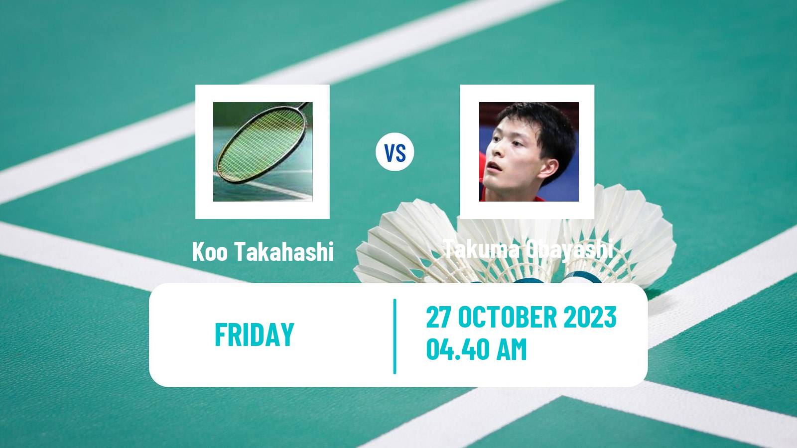 Badminton BWF World Tour Indonesia Masters 3 Men Koo Takahashi - Takuma Obayashi