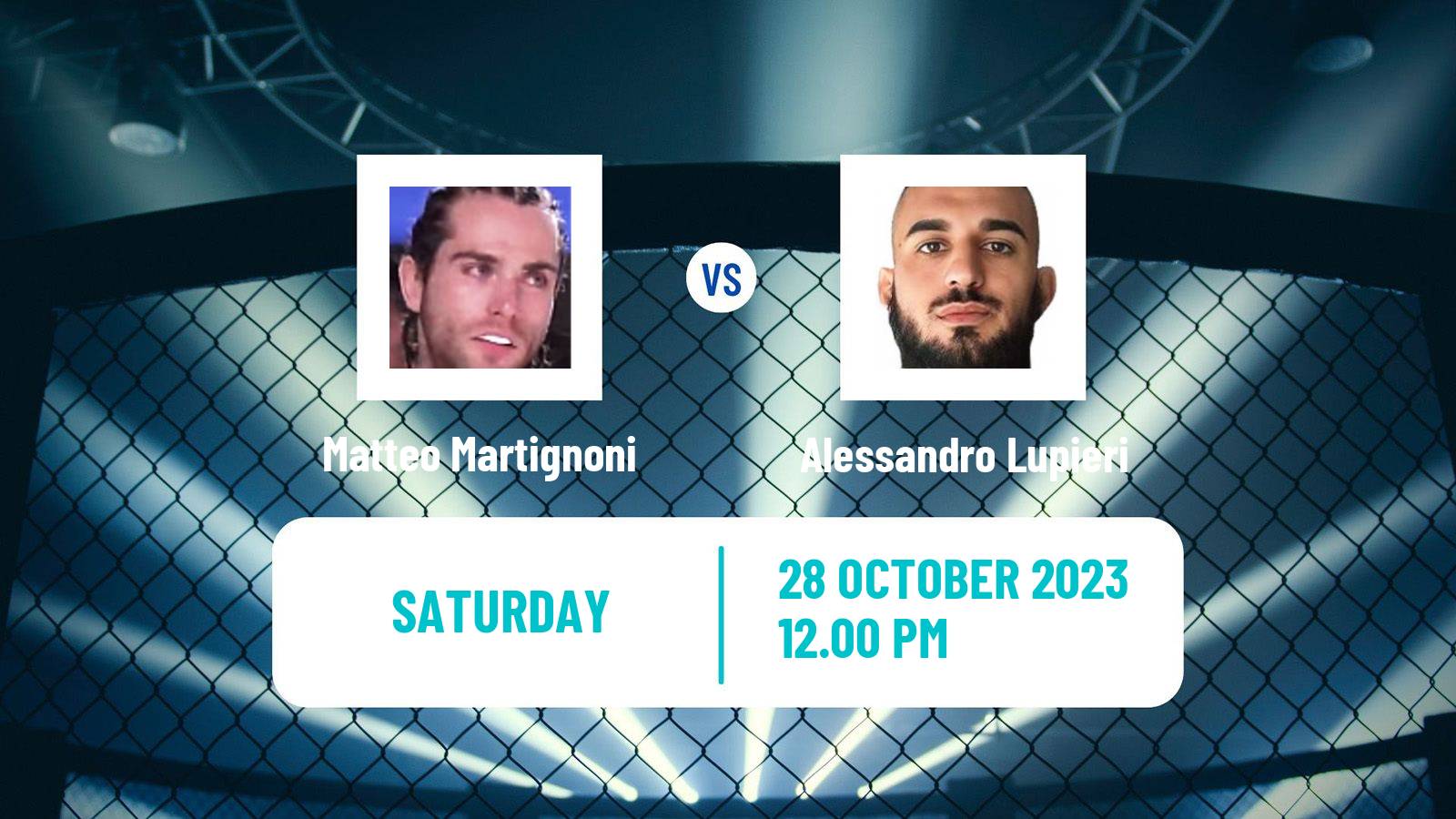 MMA Featherweight Cage Warriors Men Matteo Martignoni - Alessandro Lupieri