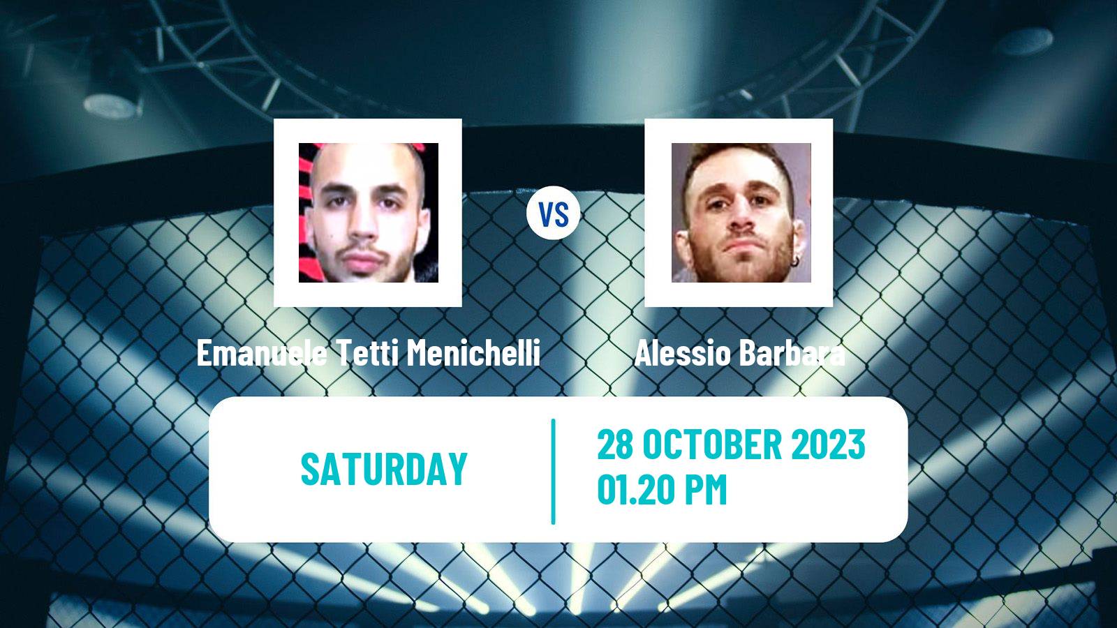 MMA Flyweight Cage Warriors Men Emanuele Tetti Menichelli - Alessio Barbara