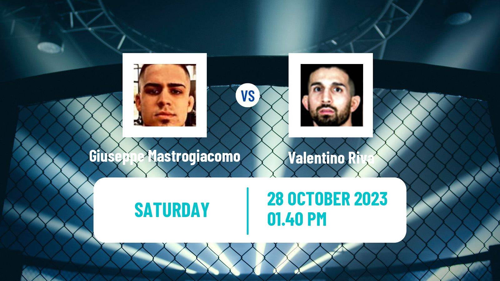 MMA Featherweight Cage Warriors Men Giuseppe Mastrogiacomo - Valentino Riva