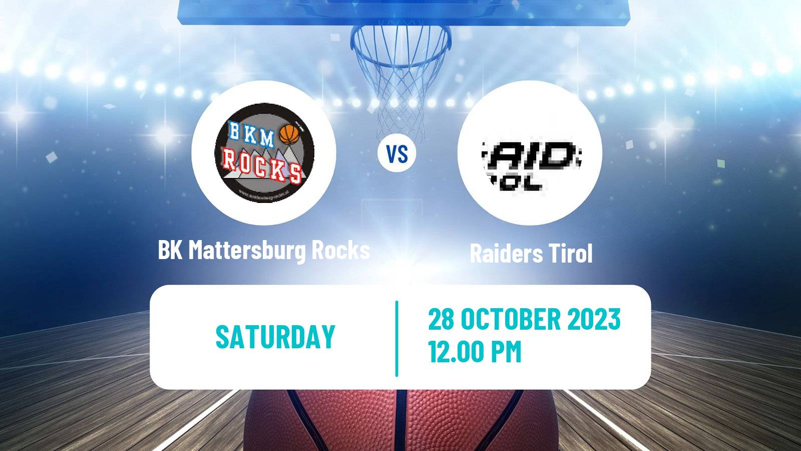 Basketball Austrian Zweite Liga Basketball BK Mattersburg Rocks - Raiders Tirol