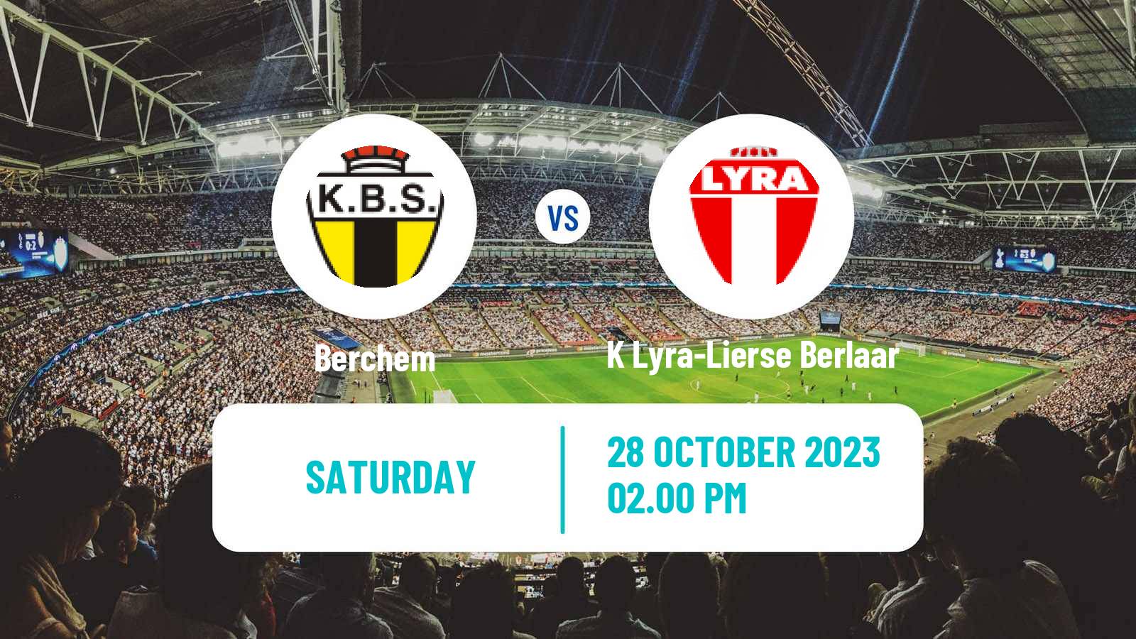 Soccer Belgian Second Amateur Division Group B Berchem - K Lyra-Lierse Berlaar