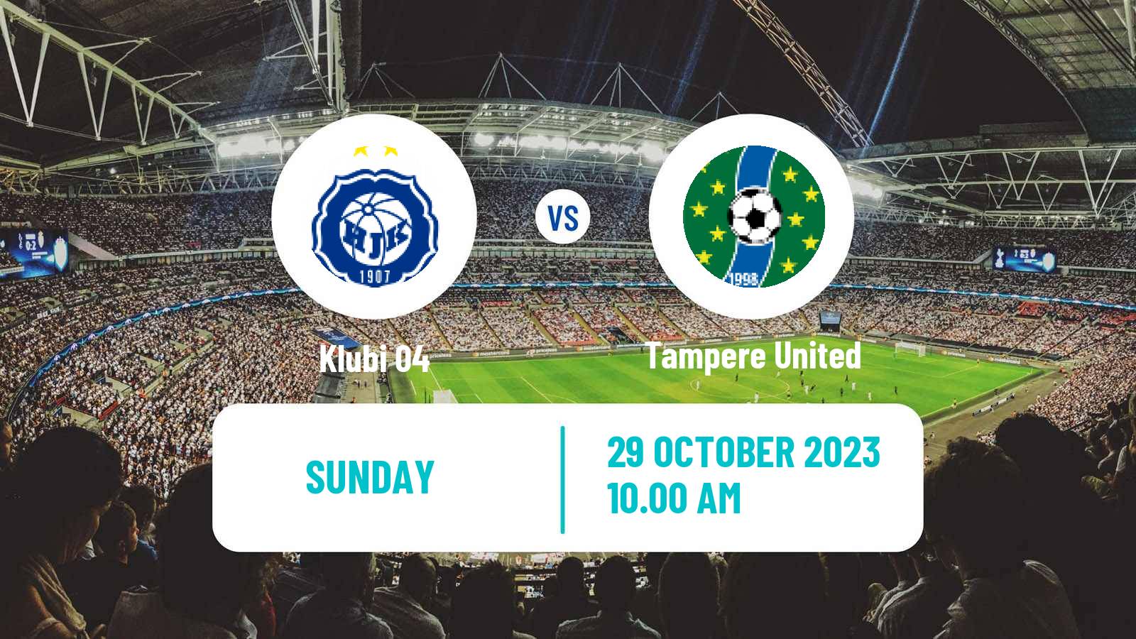 Soccer Finnish Kakkonen Promotion Play Offs Klubi 04 - Tampere United