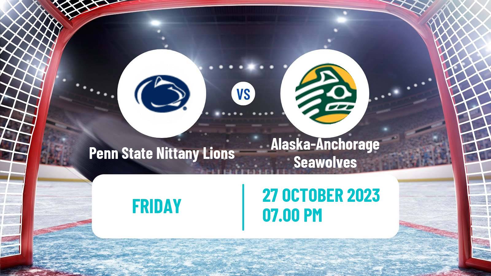 Hockey NCAA Hockey Penn State Nittany Lions - Alaska-Anchorage Seawolves