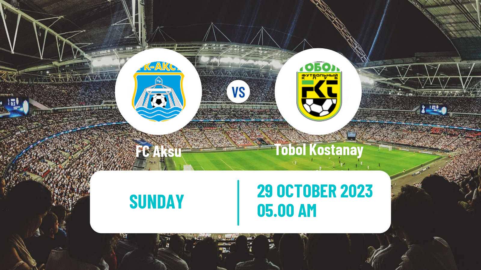Soccer Kazakh Premier League Aksu - Tobol Kostanay