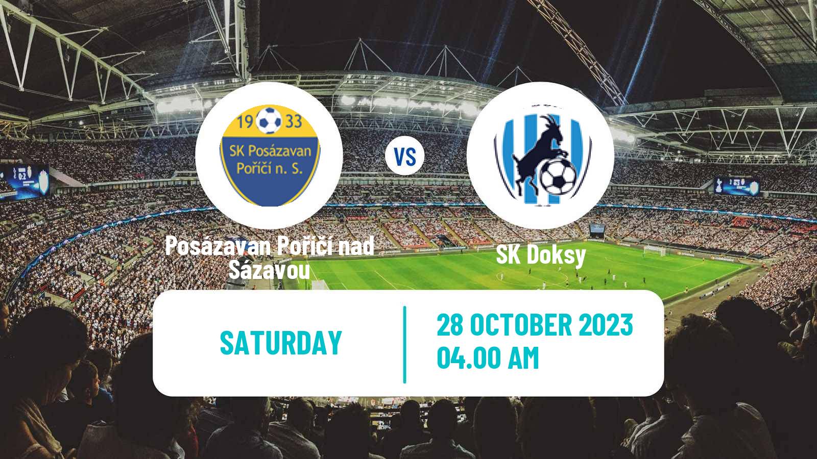 Soccer Czech Stredocesky KP Posázavan Poříčí nad Sázavou - SK Doksy