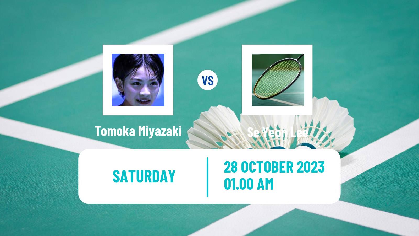 Badminton BWF World Tour Indonesia Masters 3 Women Tomoka Miyazaki - Se Yeon Lee