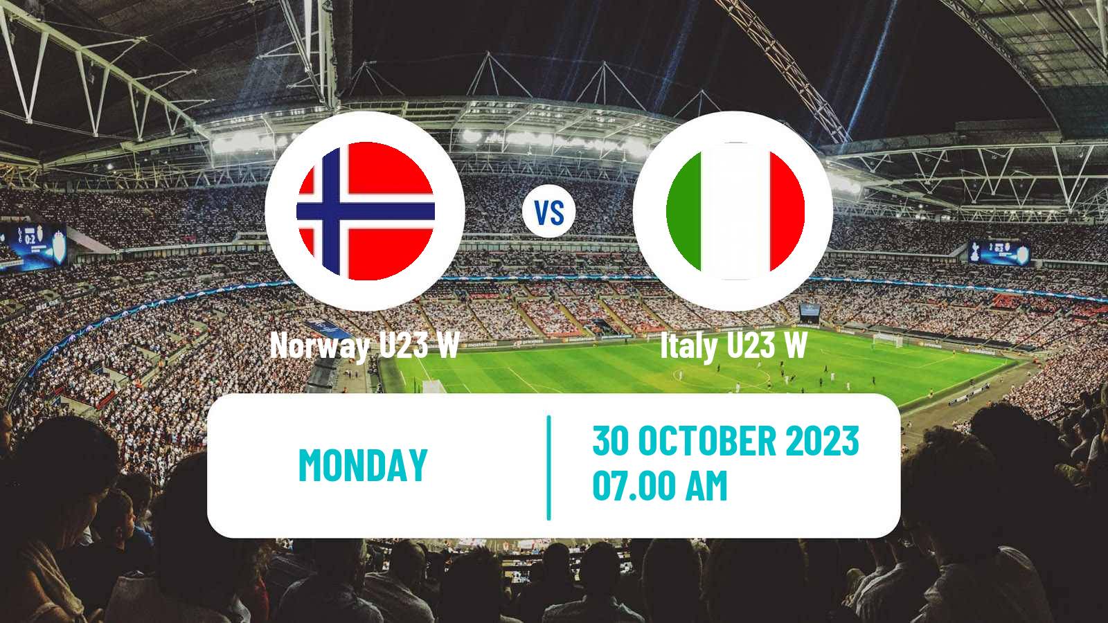 Soccer Friendly International Women Norway U23 W - Italy U23 W