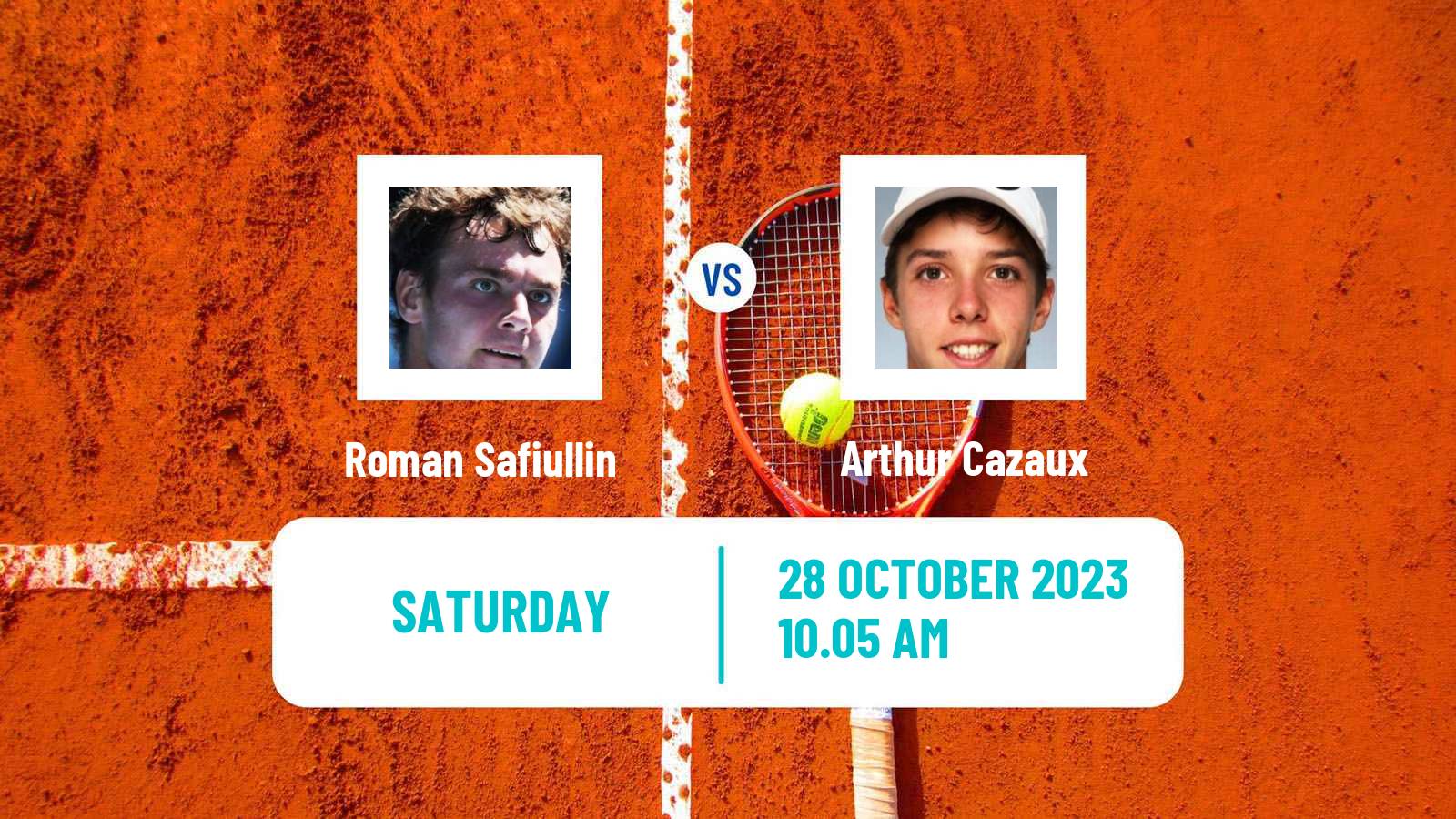 Tennis ATP Paris Roman Safiullin - Arthur Cazaux