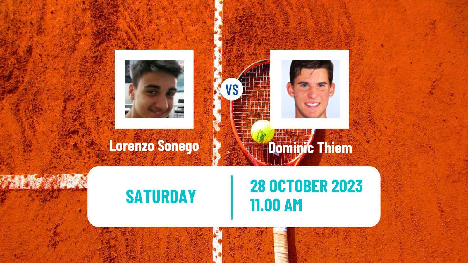 Tennis ATP Paris Lorenzo Sonego - Dominic Thiem