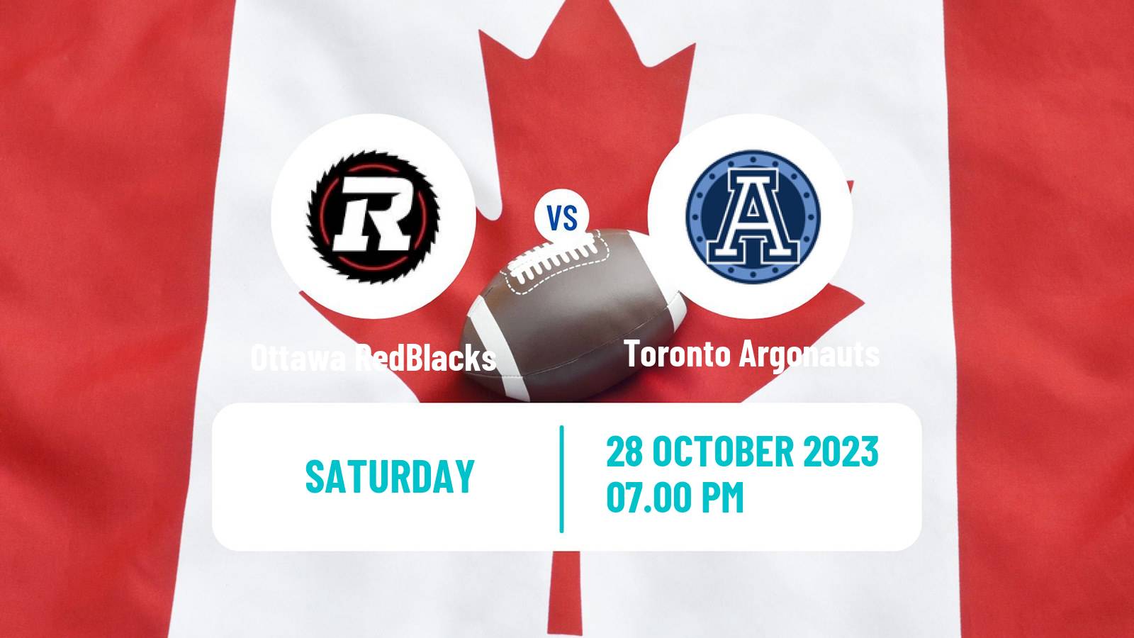 Canadian football CFL Ottawa RedBlacks - Toronto Argonauts