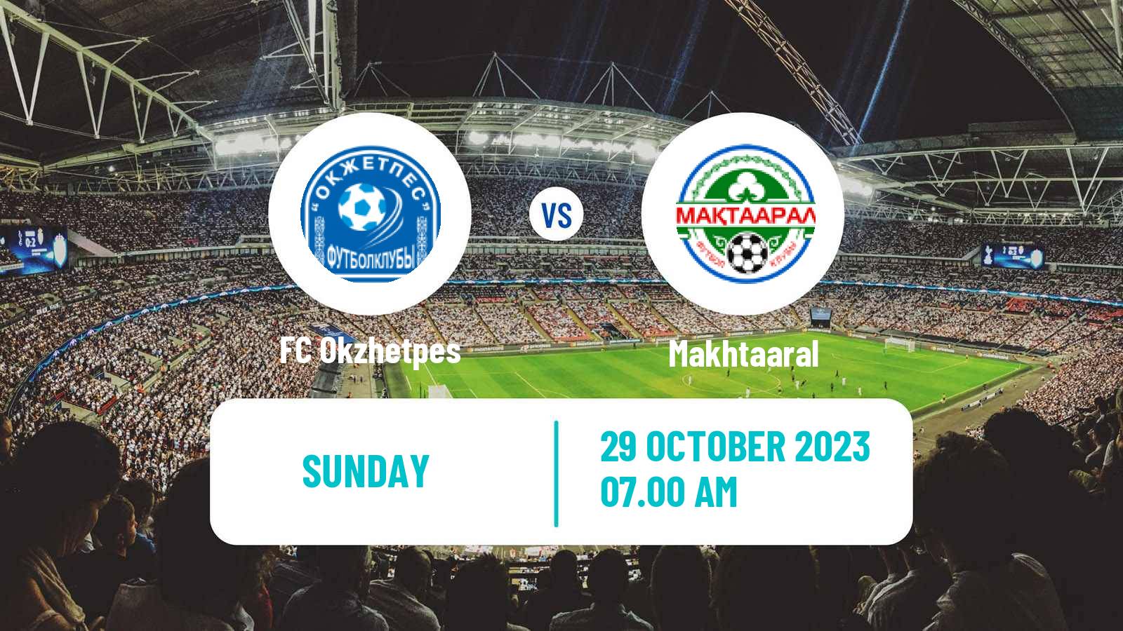 Soccer Kazakh Premier League Okzhetpes - Makhtaaral