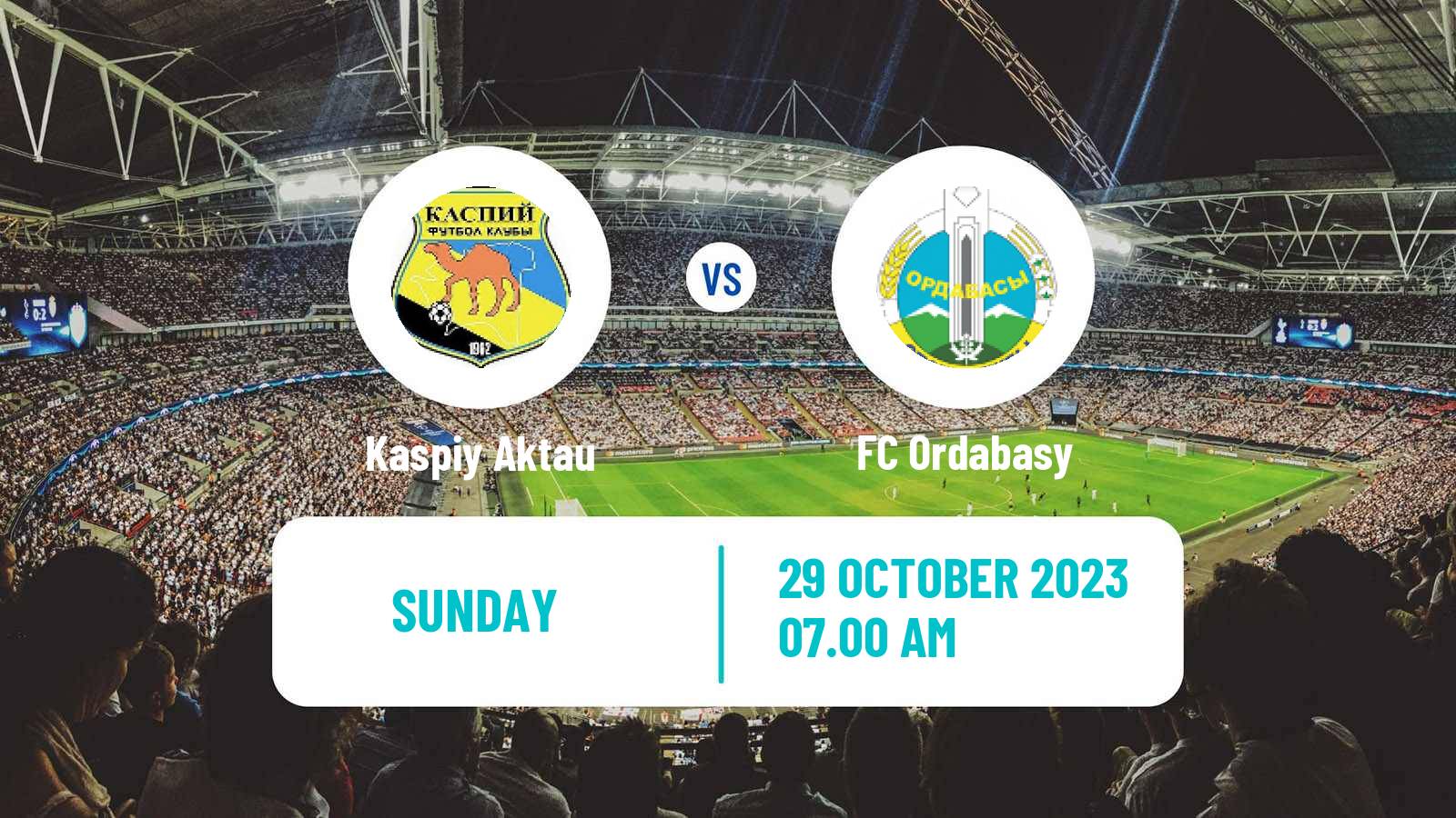 Soccer Kazakh Premier League Kaspiy Aktau - Ordabasy