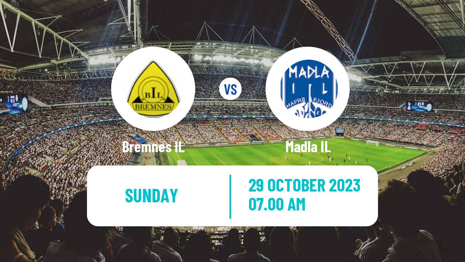 Soccer Norwegian Division 3 - Group 3 Bremnes - Madla