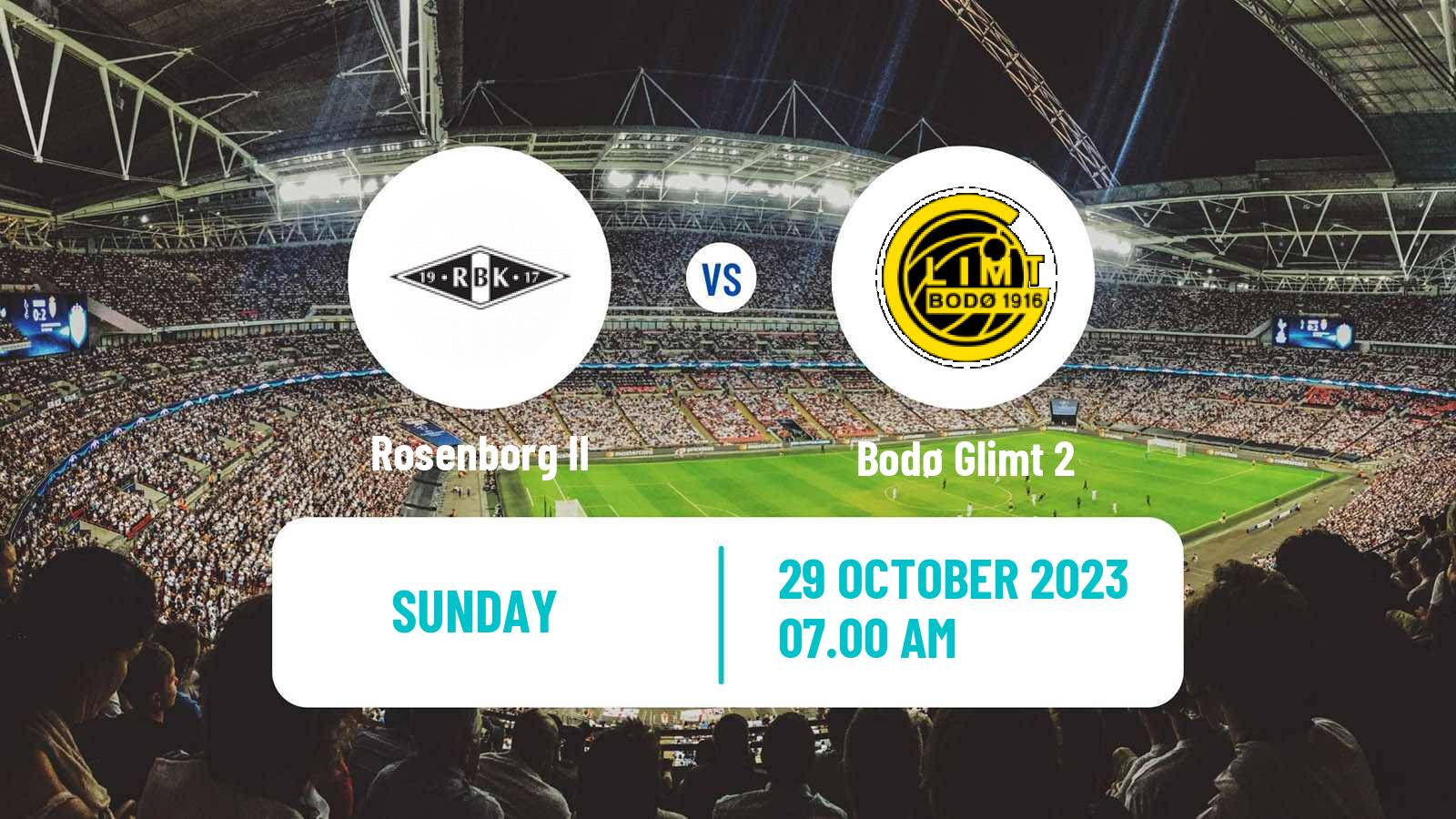 Soccer Norwegian Division 3 - Group 5 Rosenborg II - Bodø Glimt 2