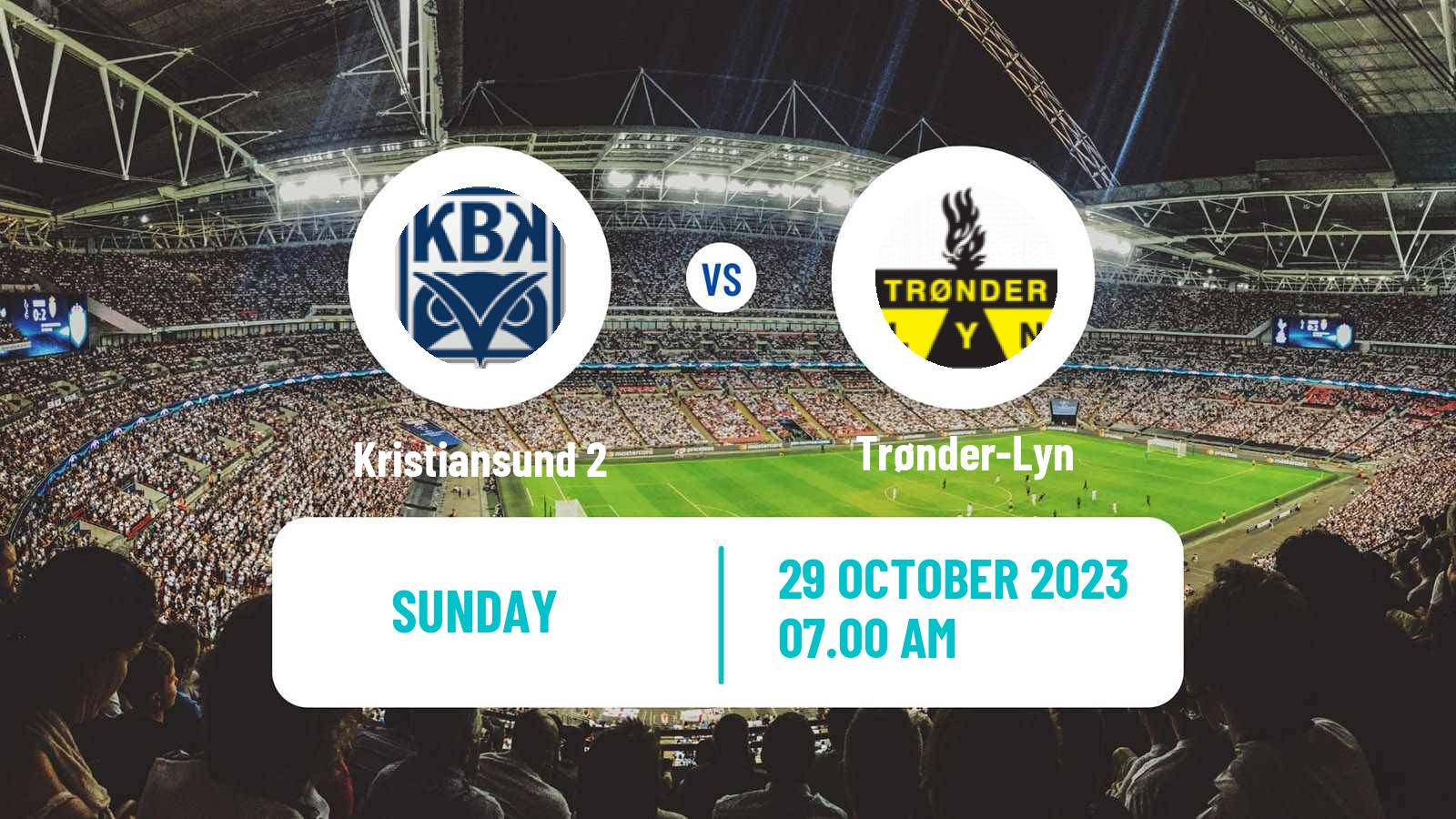 Soccer Norwegian Division 3 - Group 5 Kristiansund 2 - Trønder-Lyn