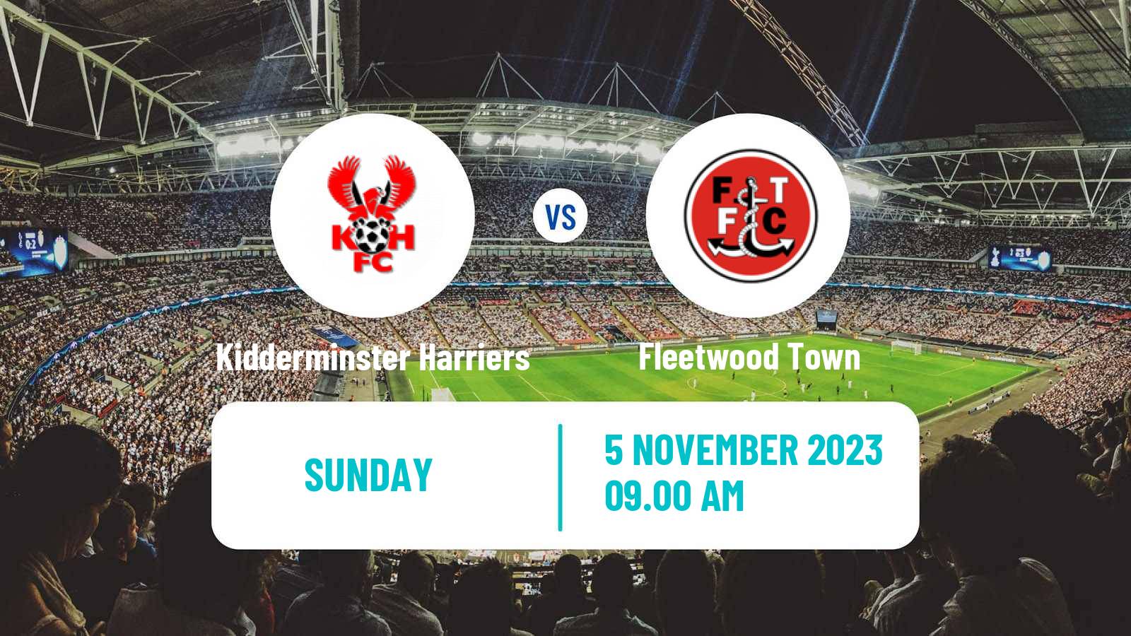 Soccer English FA Cup Kidderminster Harriers - Fleetwood Town