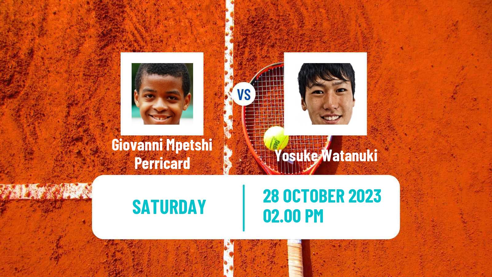 Tennis ATP Paris Giovanni Mpetshi Perricard - Yosuke Watanuki