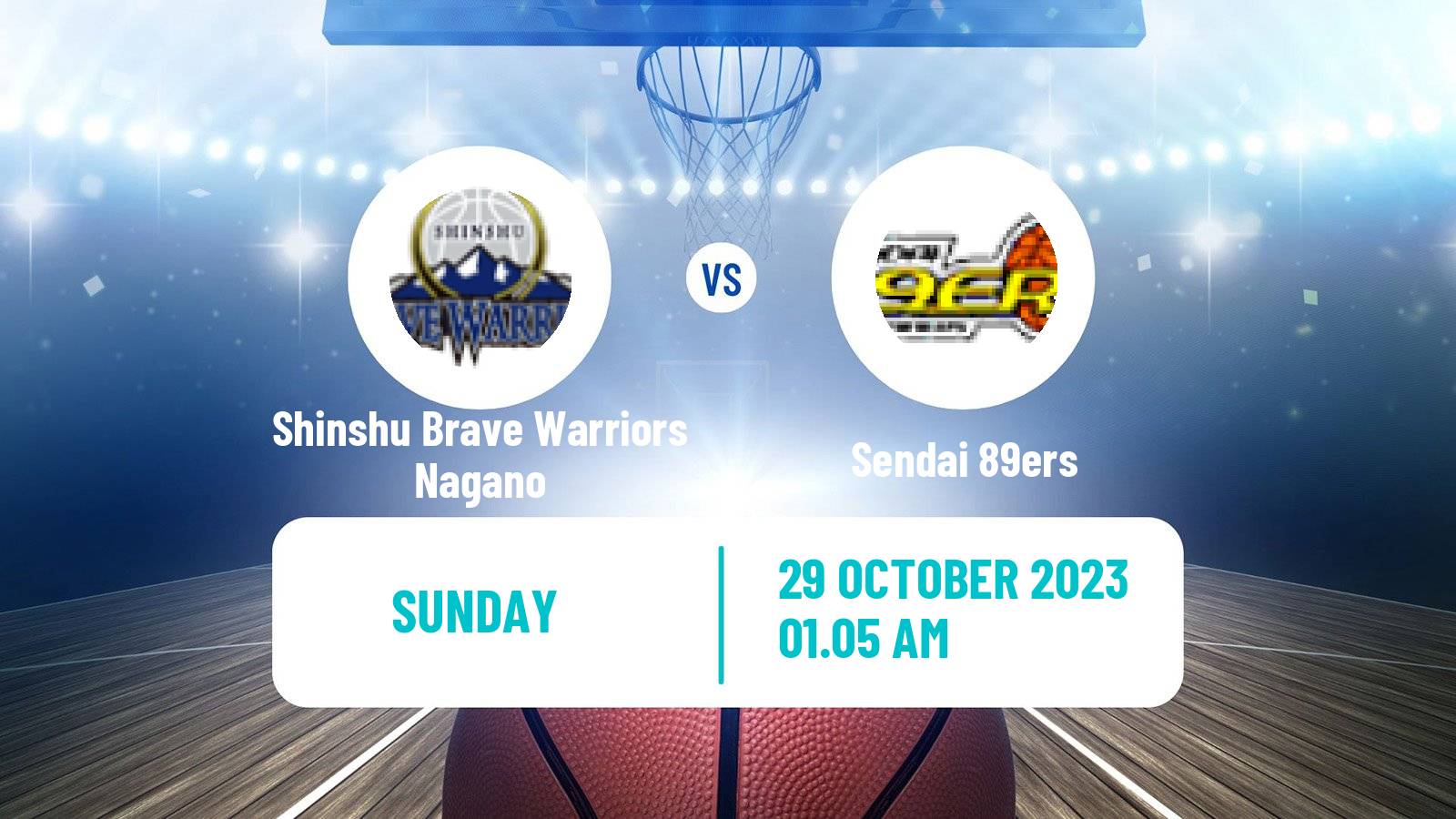 Basketball BJ League Shinshu Brave Warriors Nagano - Sendai 89ers