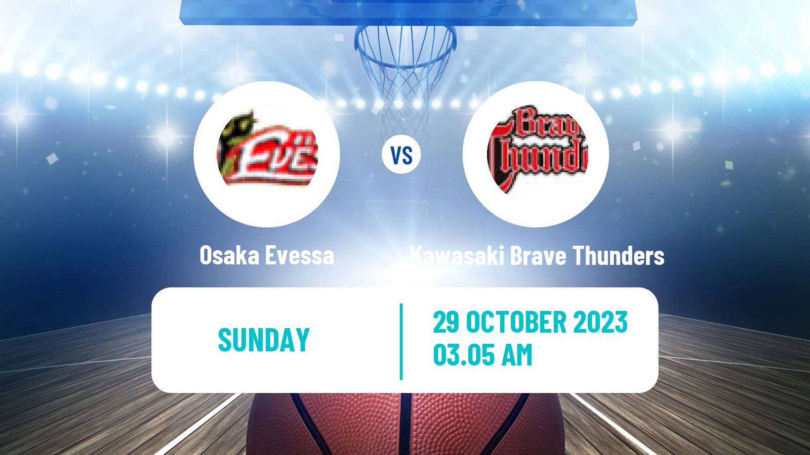 Basketball BJ League Osaka Evessa - Kawasaki Brave Thunders