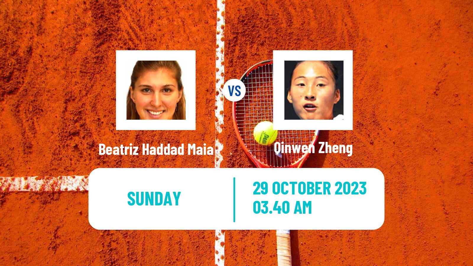 Tennis WTA Zhuhai Beatriz Haddad Maia - Qinwen Zheng