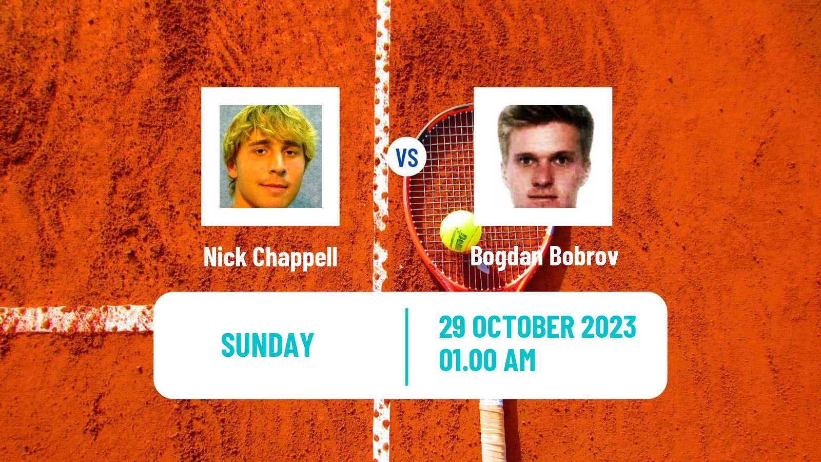 Tennis ITF M15 Davangere Men Nick Chappell - Bogdan Bobrov