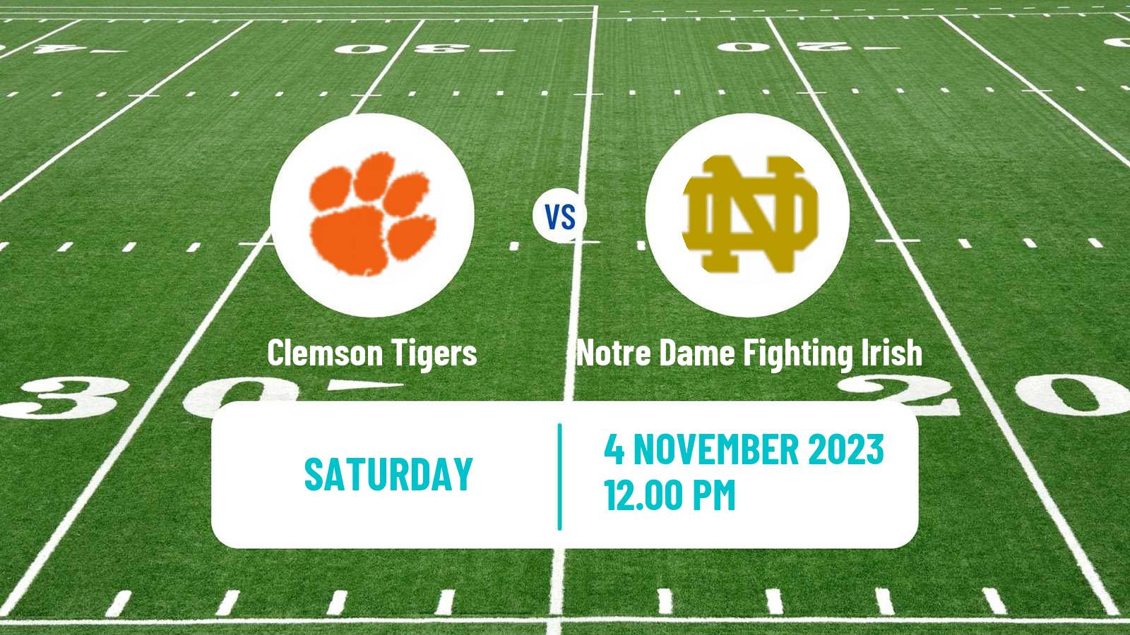 American football NCAA College Football Clemson Tigers - Notre Dame Fighting Irish