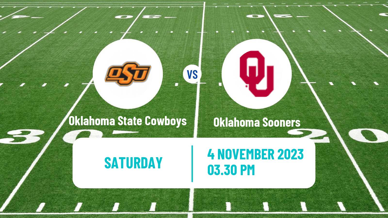 American football NCAA College Football Oklahoma State Cowboys - Oklahoma Sooners