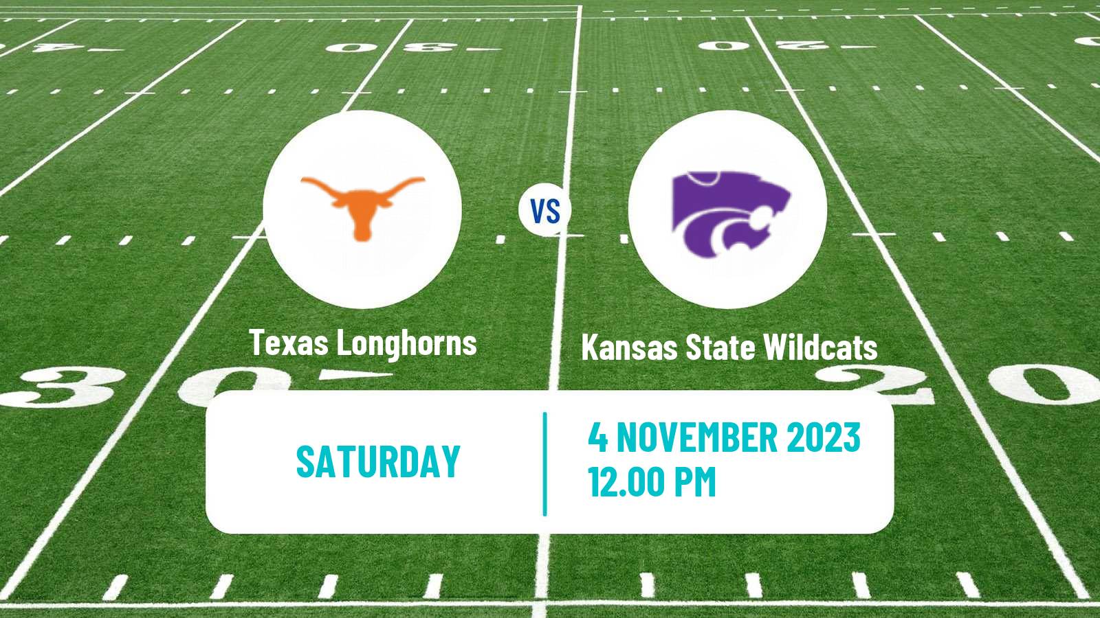 American football NCAA College Football Texas Longhorns - Kansas State Wildcats