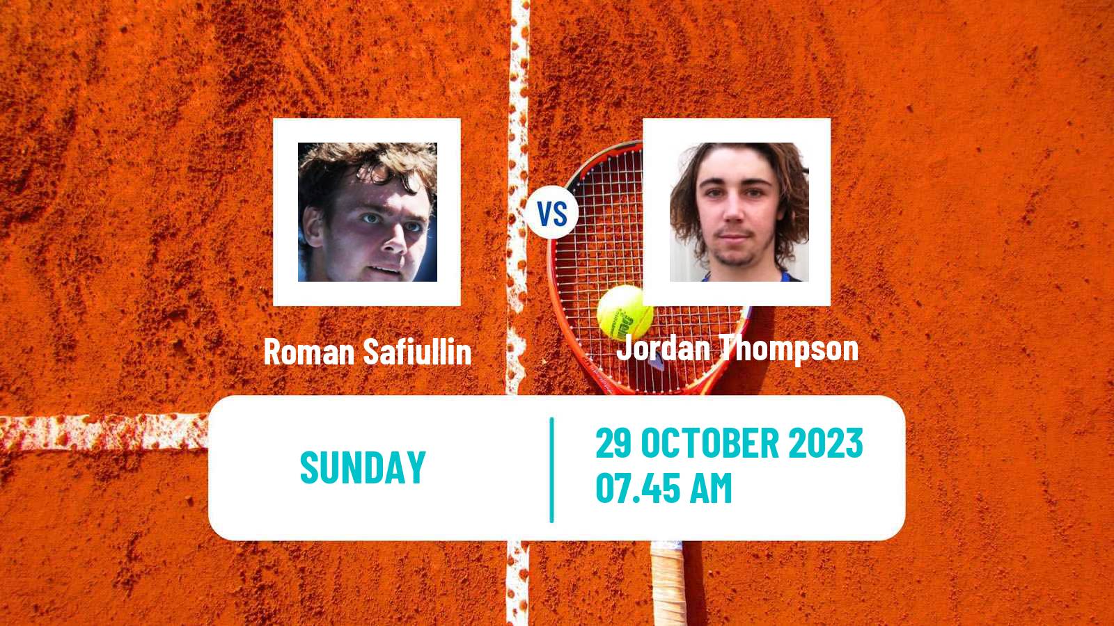 Tennis ATP Paris Roman Safiullin - Jordan Thompson