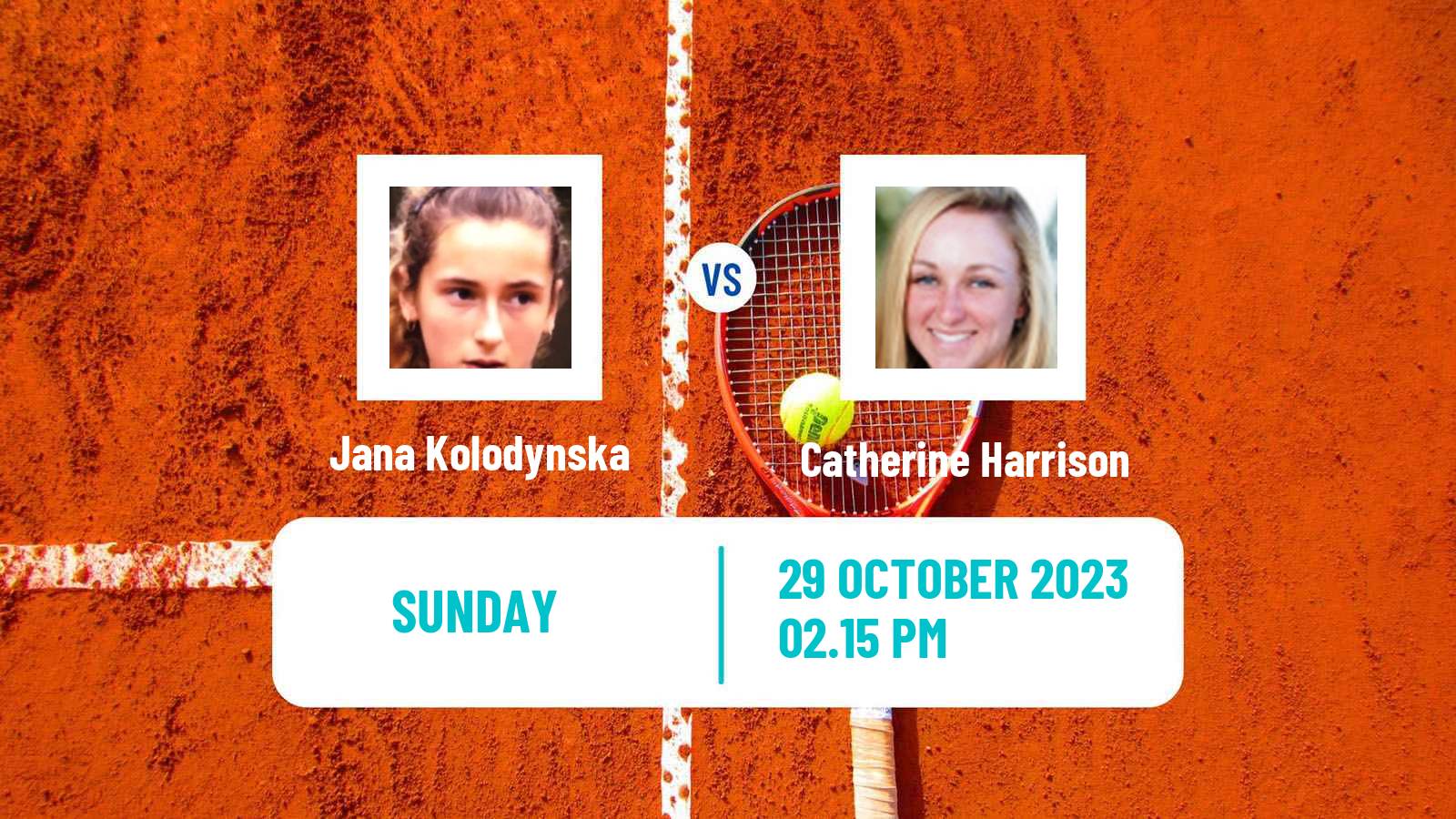 Tennis Midland Challenger Women 2023 Jana Kolodynska - Catherine Harrison