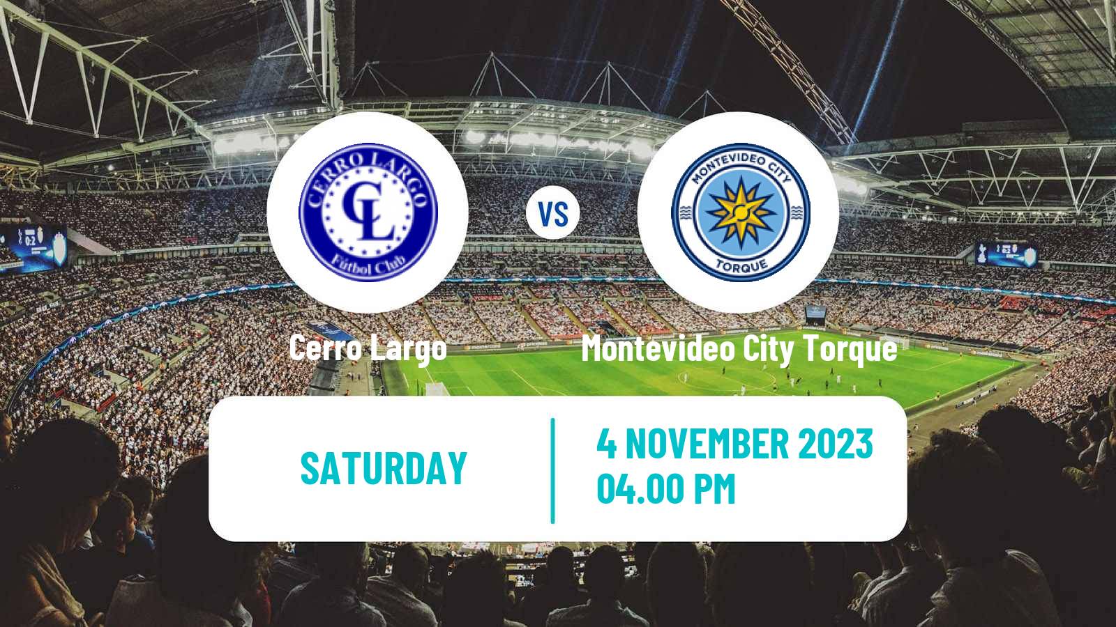 Soccer Uruguayan Primera Division Cerro Largo - Montevideo City Torque