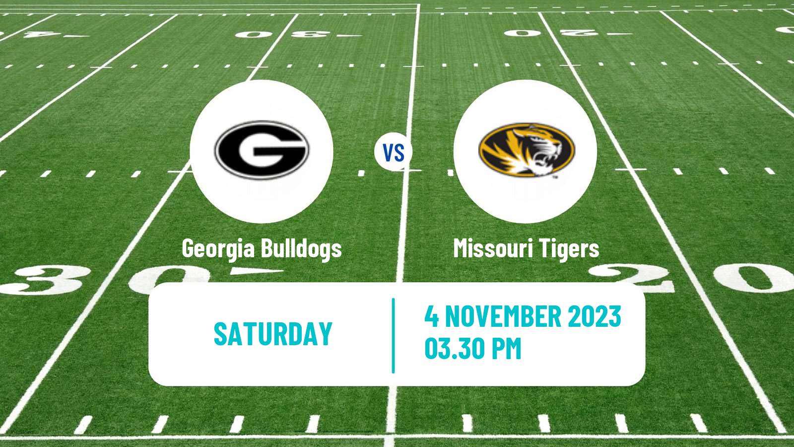 American football NCAA College Football Georgia Bulldogs - Missouri Tigers