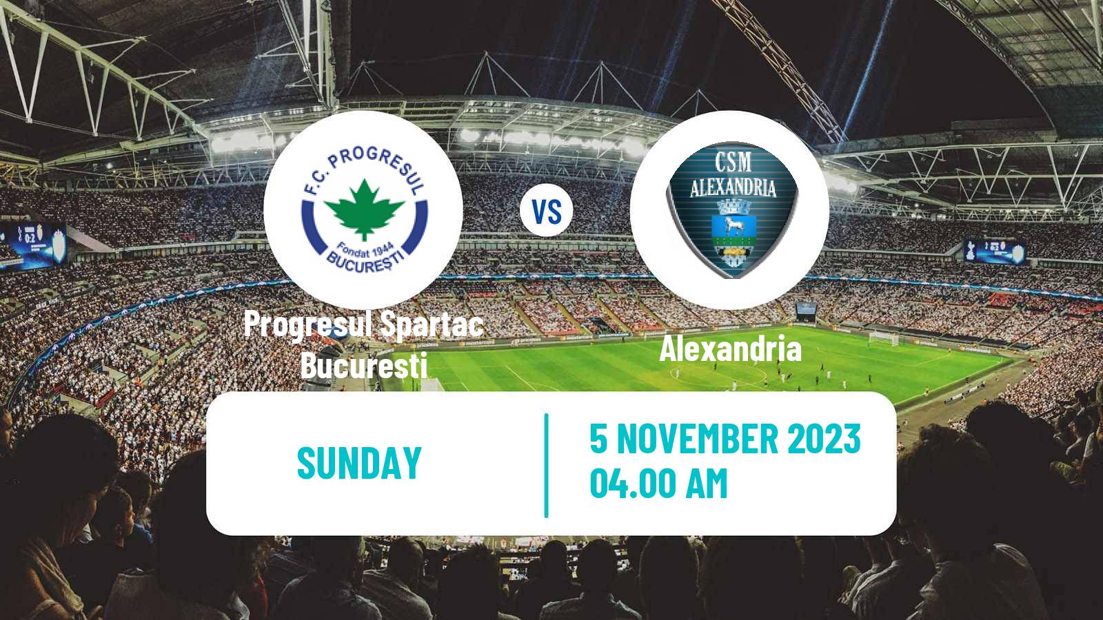 Soccer Romanian Division 2 Progresul Spartac Bucuresti - Alexandria
