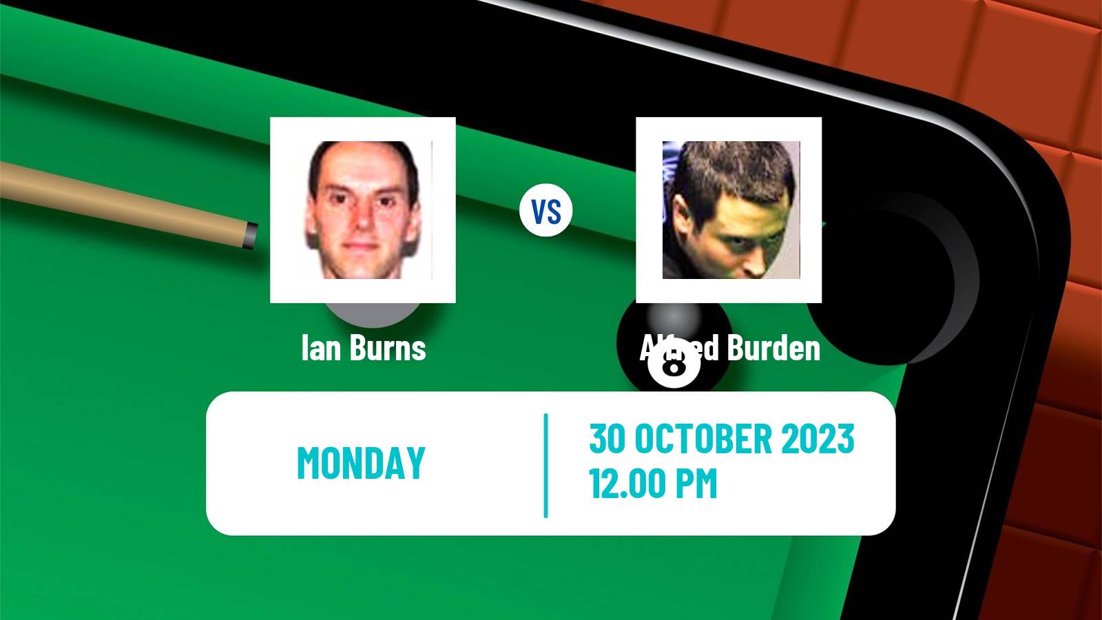 Snooker Scottish Open Ian Burns - Alfred Burden