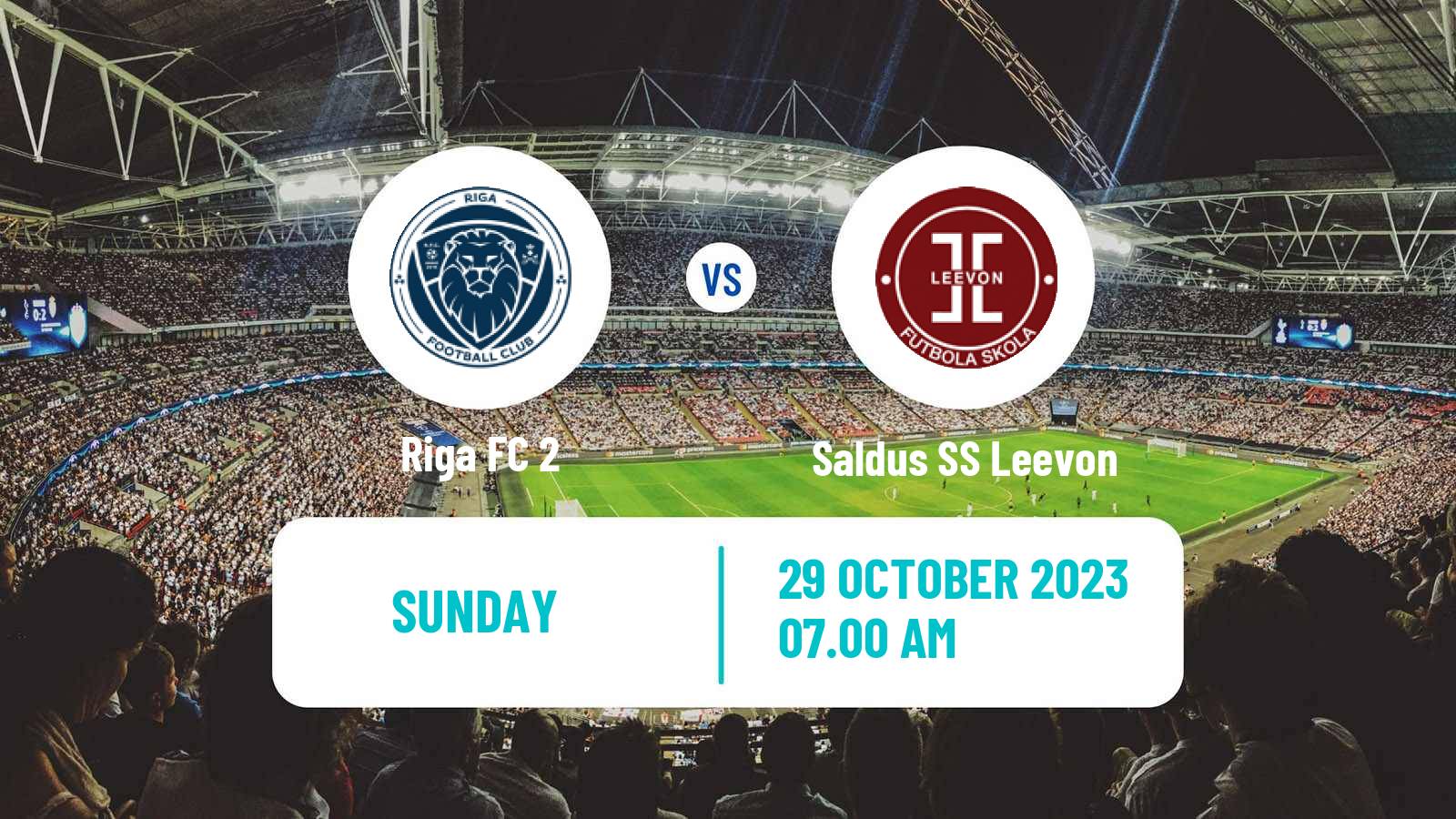 Soccer Latvian 1 Liga Riga 2 - Saldus SS Leevon