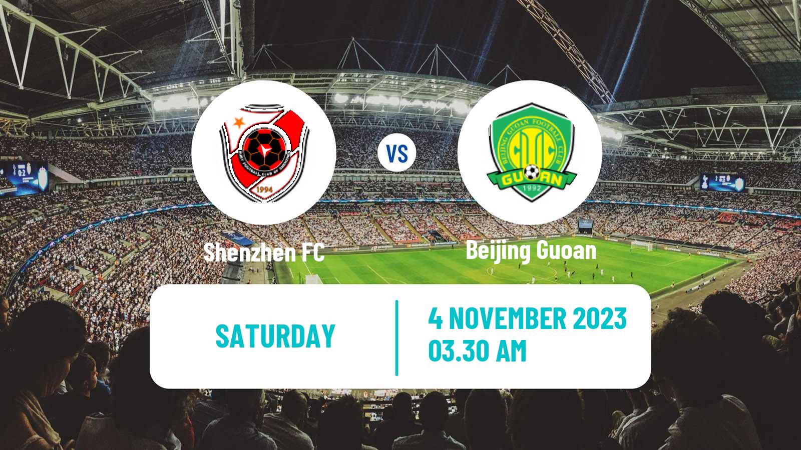 Soccer Chinese Super League Shenzhen - Beijing Guoan