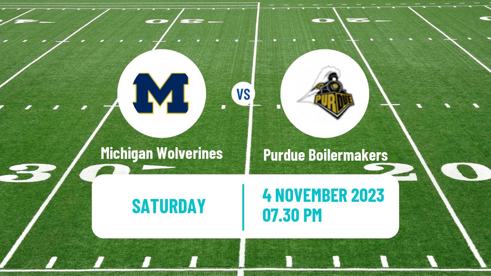 American football NCAA College Football Michigan Wolverines - Purdue Boilermakers