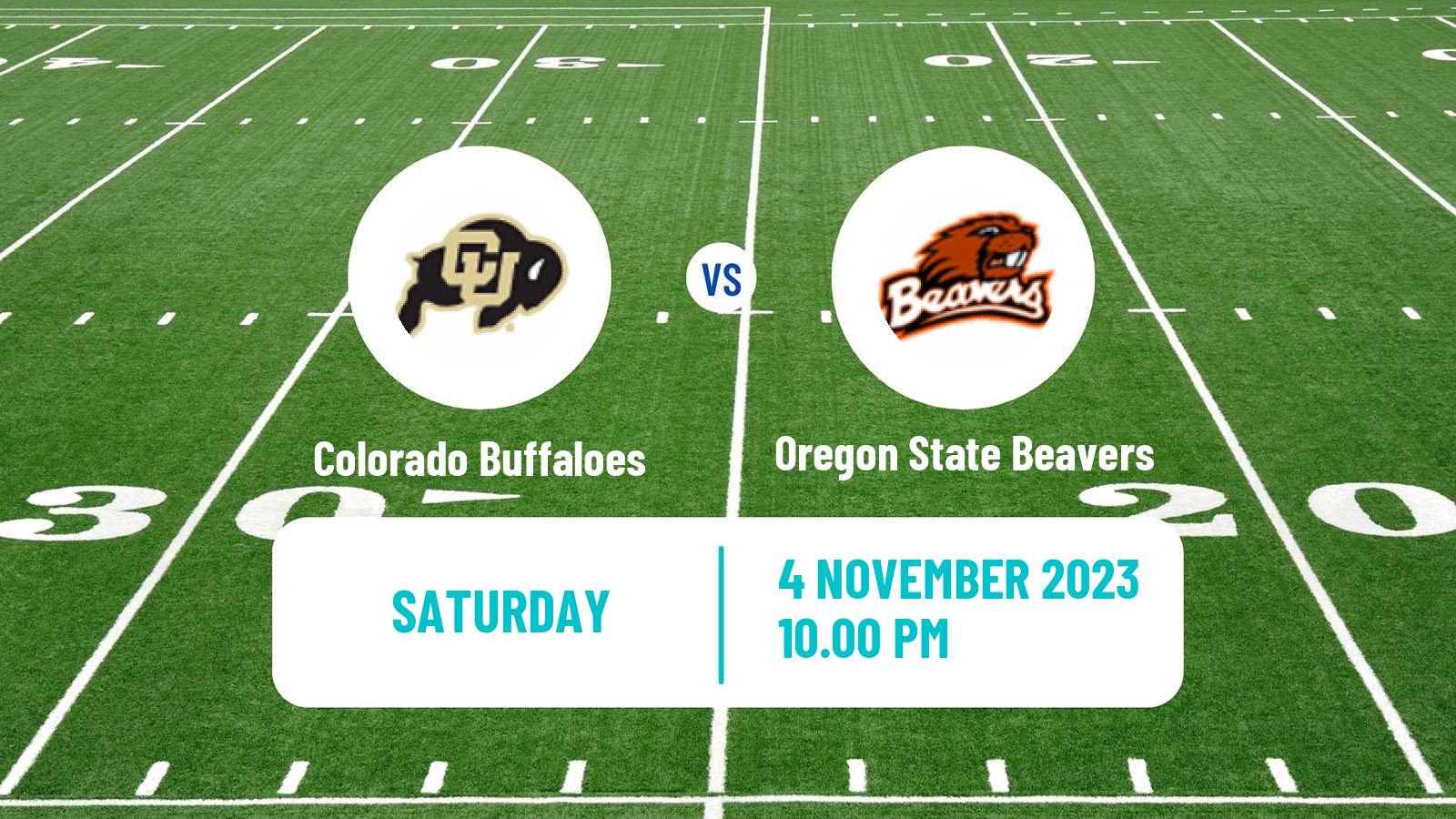 American football NCAA College Football Colorado Buffaloes - Oregon State Beavers