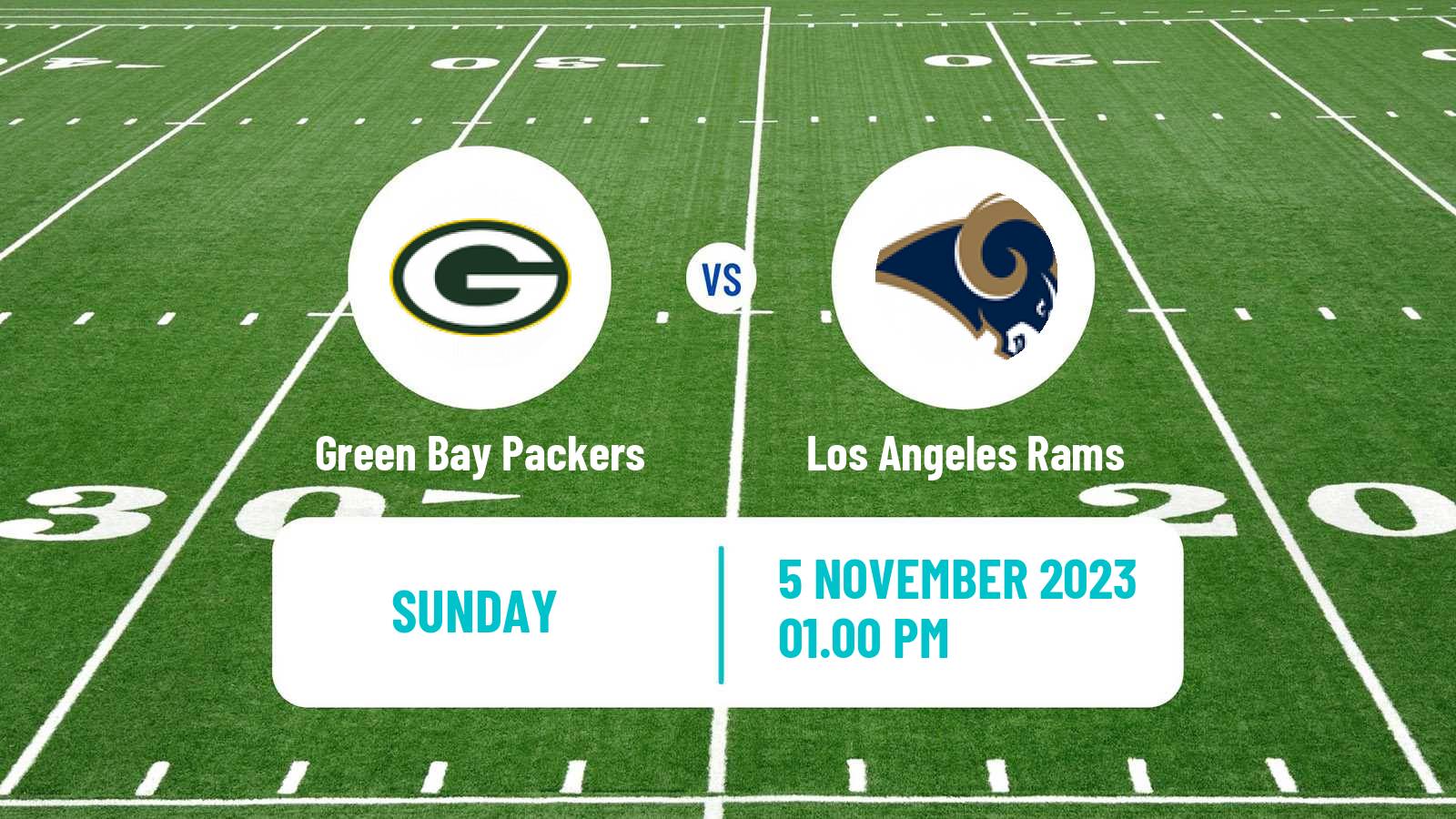 American football NFL Green Bay Packers - Los Angeles Rams