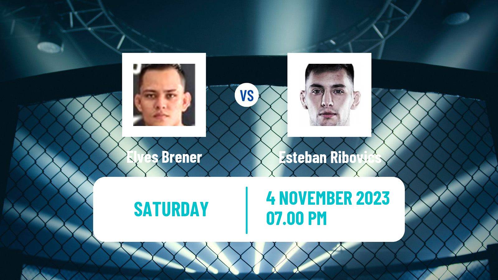 MMA Lightweight UFC Men Elves Brener - Esteban Ribovics