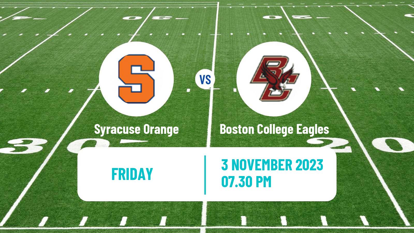 American football NCAA College Football Syracuse Orange - Boston College Eagles