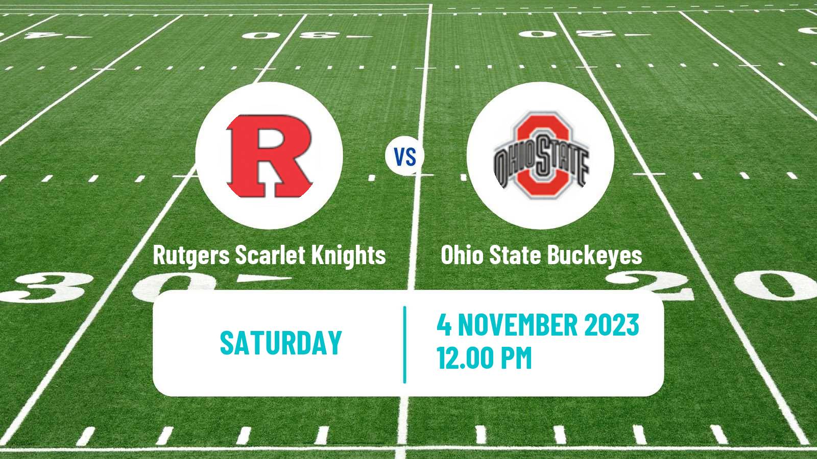 American football NCAA College Football Rutgers Scarlet Knights - Ohio State Buckeyes