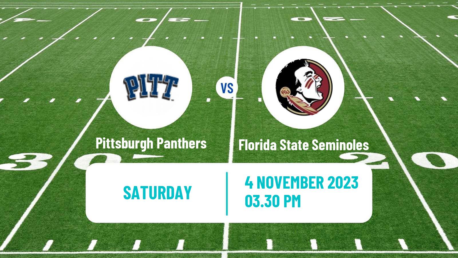 American football NCAA College Football Pittsburgh Panthers - Florida State Seminoles