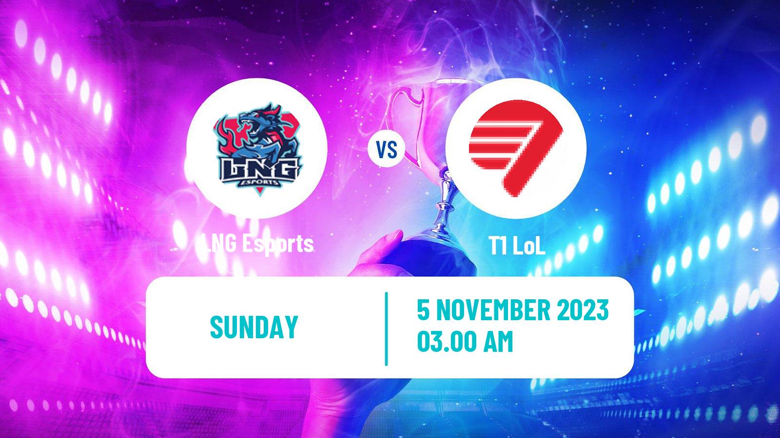 Esports League Of Legends World Championship LNG Esports - T1