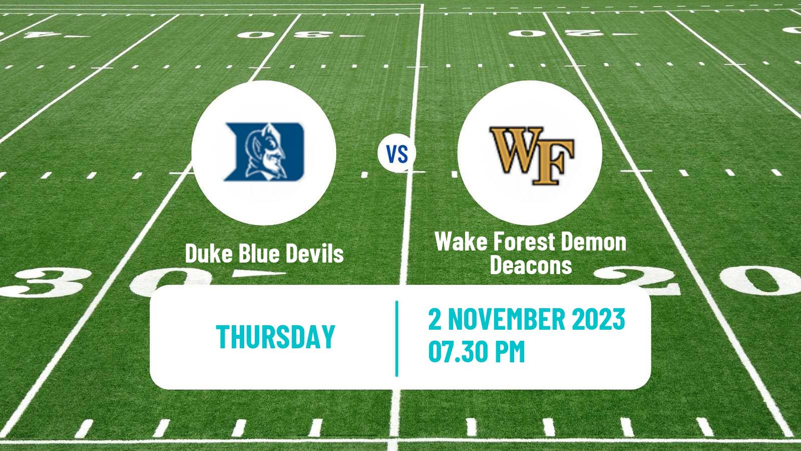 American football NCAA College Football Duke Blue Devils - Wake Forest Demon Deacons