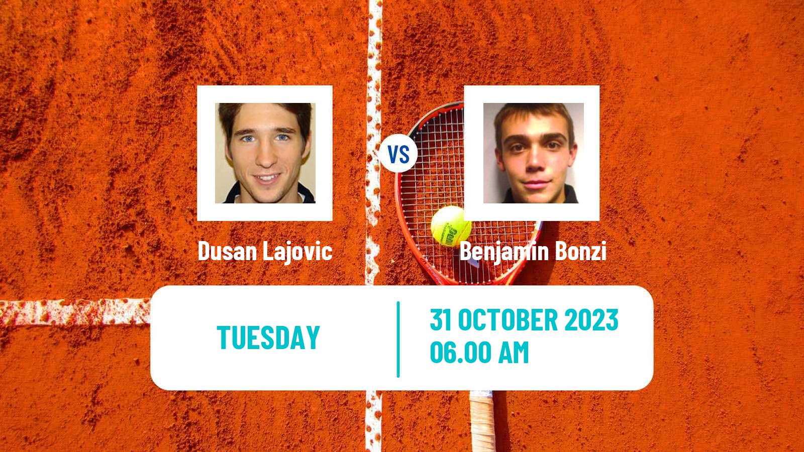 Tennis ATP Paris Dusan Lajovic - Benjamin Bonzi